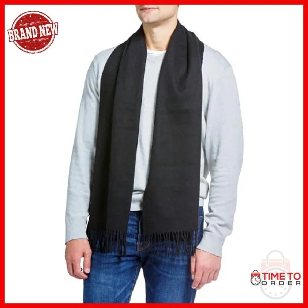 Men's 100% Pure Cashmere Winter Scarf, 2-Ply Ultra Plush, 66